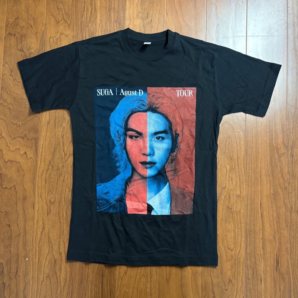 Suga Agust D Tour T-Shirt Black Small BTS K-Pop D-Day 2023 Concert Graphic Tee